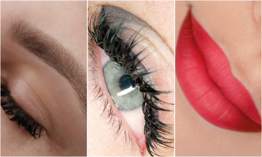 PMU wenkbrauwen, eyeliner en lip resultaten